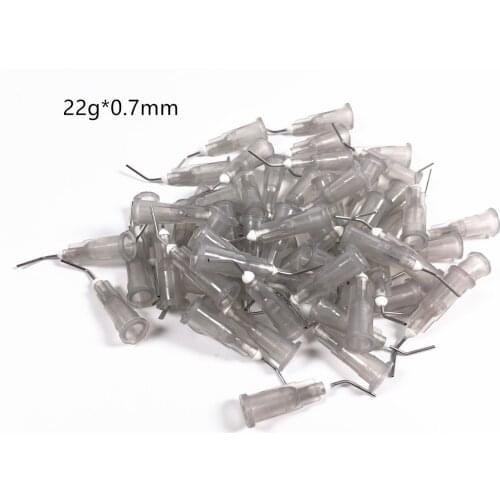 200Pis~5000Pis Grey Dental Pre Bent Flow Dispensing Tips Flowable Needle Delivery Tip Etching Gel Applicator Composite 22 Gauge