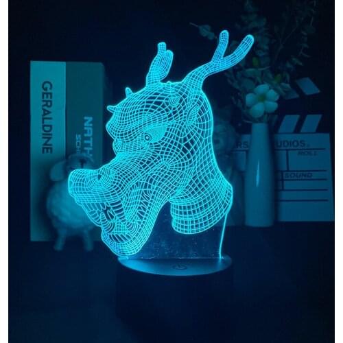 Dragon Ball Shenron Ilusion Head 3d LED Night Light Anime Dragon Ball Z Shenlong 3D Acrylic Light for Kids Child Xmas Gift Manga