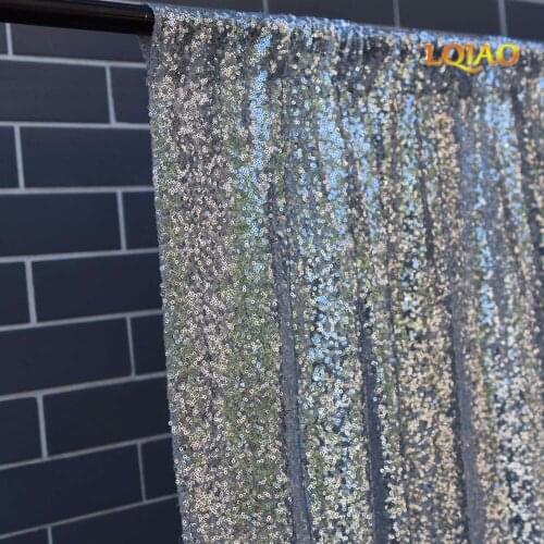 4FTx10FT Silver Sequin backdrops,Glitter Sequin Curtain,Wedding photo booth backdrop,Photography Background,Christmas Decoration