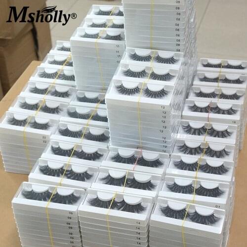 5/10/20/30/50/100 Pairs 3D 25mm Mink Eyelashes Fluffy Messy Wispy Wholesale Natural Bulk False Lashes Package Boxes Makeup Tools