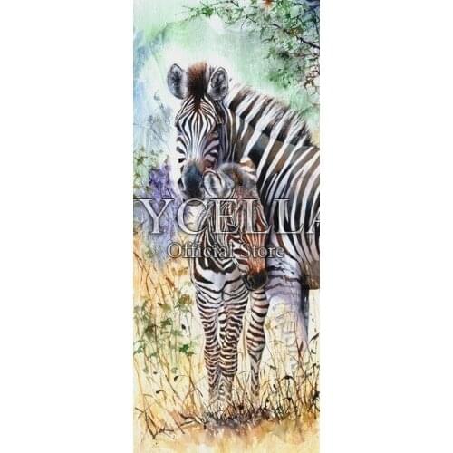 5D Diy Diamond Painting Cross Stitch Flowers and zebra Diamond Mosaic Embroidery Full Round Canvas Home Decoration Needlework