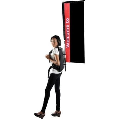 Free Shipping 40X120cm Backpack Advertising Flag/Printing Both Sides/Backpack Flying Banner/Custom Rectangle Flag