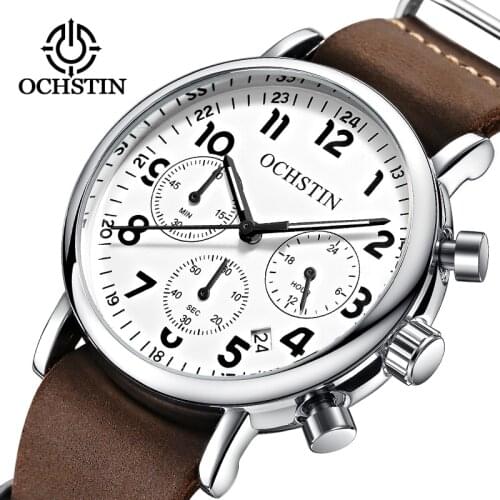 OCHSTIN Mens Watches 2021 Waterproof Quartz Business Chronograph Watch For Male Luxury Casual Sport Watch Relogio Masculino