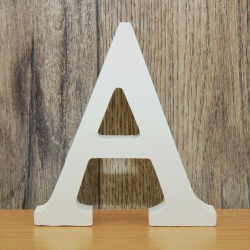 1pc 8CM Diy Freestanding Wood Wooden Letters Home Decorations White Alphabet Wedding Birthday Party Personalised Name Design