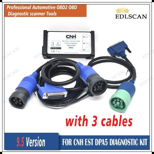 For New Holland Electronic Service Tools(CNH EST 9.4 engineering)+DiagnosticProcedures+White CNH DPA5 kit diagnostic tool