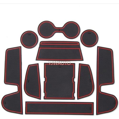 Door Slot Mat for Mazda CX-30 2020 Gate Groove Cushion Car Door Rubber Cup Holder Mats Anti-slip Carpets Position
