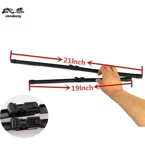 Free shipping 2pcs/lot SG-002 Wiper blades for 2006-2016 SEAT CORDOBA 21"+19" fit push button type wiper arms only