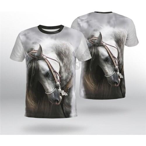 PLstar Cosmos Love Horse 3D Printed t-shirt Harajuku Streetwear T shirts Funny Animal Men For Women Short Sleeve 07