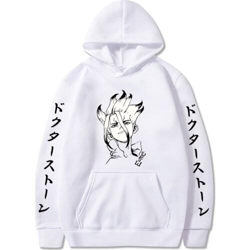 Print New Fashion Dr Stone Hoodies Japanese Anime Sweatershirt Creative ed Pullover Hip Hop Streetwear Vintage Clothes