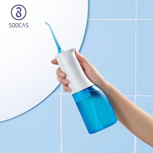 Water Flosser Teeth 4 Type Nozzle Cleaner Oral Irrigator Type-c Rechargeable Cleaner 7-modes Water Tank Removeable SOOCAS W3 Pro