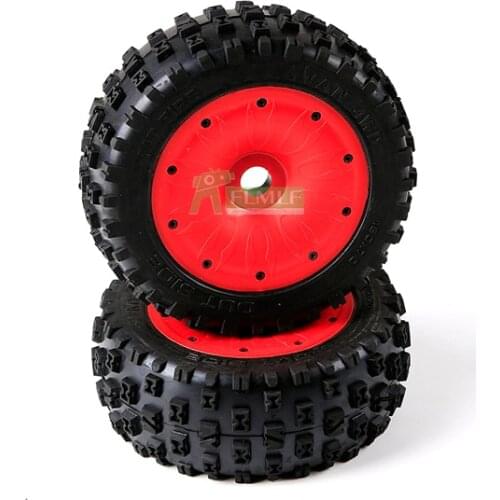 Knobby Wheel Tyre Kit with Upgraded Waterproof Foam Fit for 1/5 Losi 5ive T ROFUN ROVAN LT KingmotorX2 BAJA 4WD/SLT Toys PARTS