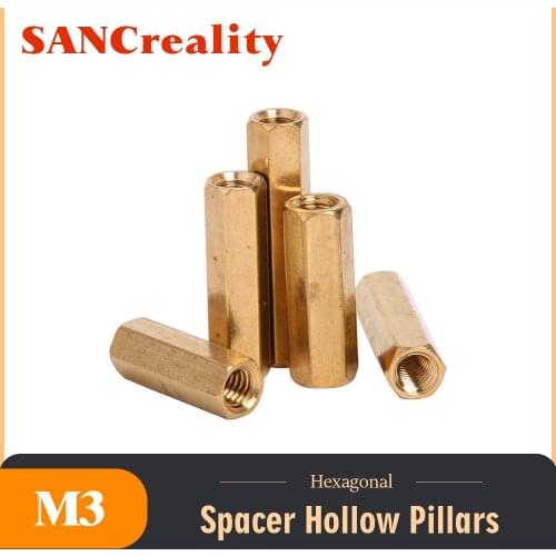 M3 Copper Hexagon double pass pillars Female Hexagonal Brass PCB Standoffs Spacers Nuts M3*(5/6/8/10/12/15/14/18/20)mm