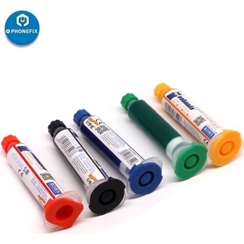 MECHANIC UV Solder Resist Mask Blue Black Red Yellow Green Oil Welding Flux for PCB BGA Board Protect Soldering Consumble Paste