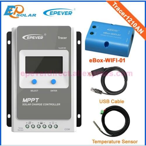MPPT EPsolar Tracer1210AN EP series 10A controller wifi eBOX BLE eBOX Solar tracking controller 10A 12V 130W solar panels