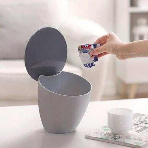 Trash can mini waste bin desktop garbage basket Home Office Bathroom kitchen Trash Can With Lid Desktop Garbage Box Storage Box