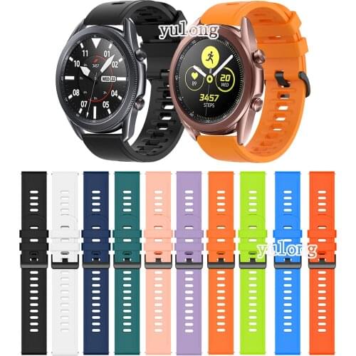 Soft Silicone Watch Strap Band For Samsung Galaxy Watch3 41mm 45mm Smart Watch Colorful Wristband bracelet for Watch 42mm 46mm