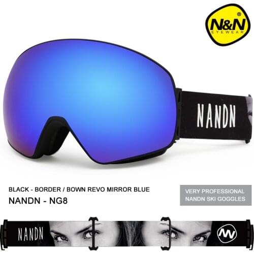 NANDN SNOW ski goggles double layers UV400 anti-fog big ski mask glasses skiing men women snow snowboard goggles