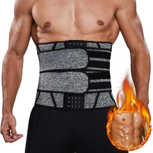 Neoprene Sauna Waist Trainer Corset Men & Women Body Shaper Fitness Sweat Belt Weights Loss Workout Double Straps Trimmer Girdle