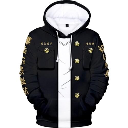 2021 New Creative Tokyo Revengers Men Women Hoodies Sweatshirt Harajuku 3D Print Pattert Cute Pullovers Fashion Autumn Clothes