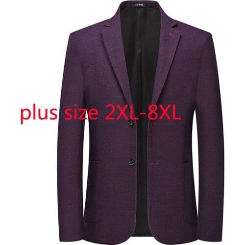 New Arrival Suepr Alrge Spring And Autumn Men Fashion Casual Red Suit Coat Single Breasted Blazers Plus Size 2XL-5XL 6XL 7XL 8XL