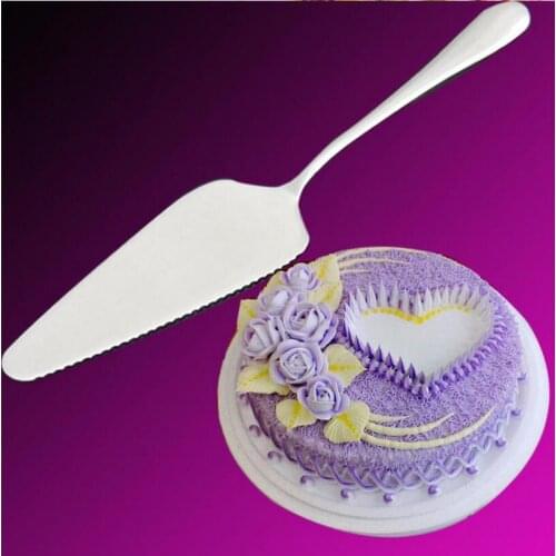 Wholesale 200pcs/lot Stainless Steel Sawtooth Cake Pizza Cheese Shovel Knife Baking Pastry Cooking Tools Kitchen Accessories