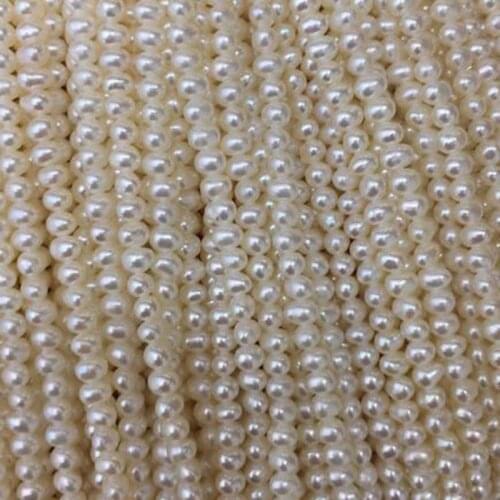 Wholesale 50 strands small 3-3.5mm potato freshwater pearl strings