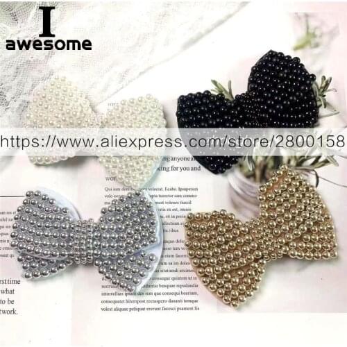 4 Colors DIY Beading Bow Bow-knot Bridal Wedding Party Shoes Accessories For high Heels Flats Slipper Shoe Decorations flower