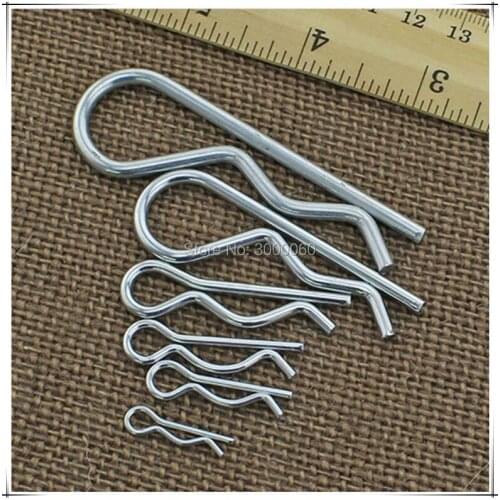 2mm*43mm Zinc Plated Spring Steel Spring Cotter Lock R Pin 100pcs/lot