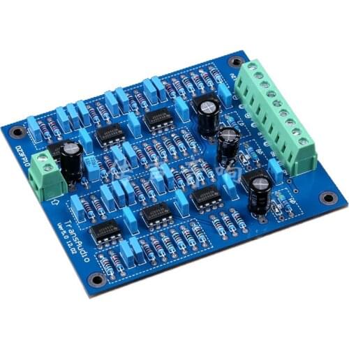 Re-engraved Linkwitz-Riley electronic three-way mono preamplifier audio finished board