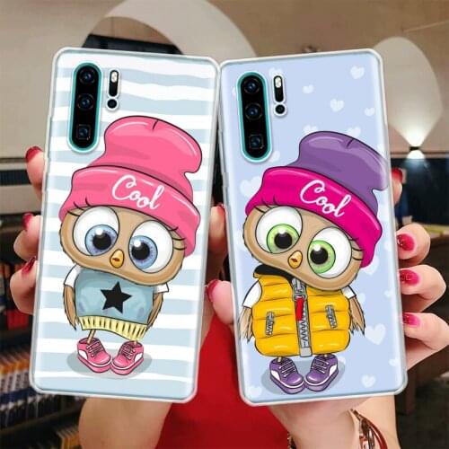 Cartoon Cute Owl Star LoveLy Candy Silicon Phone Case For Huawei Honor 10 9 20 Lite Y5 Y6 Y7 Y9 9X 8X 8S 8A 7X 7A 7S Pro + 10i20