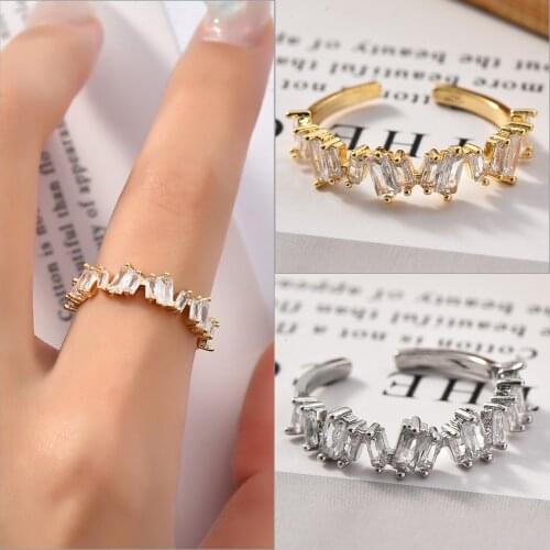 SIPENGJEL Fashion Summer Gothic Finger Rings Geometric Adjustable Weaving Open Rings For Women Statement Jewelry 2021