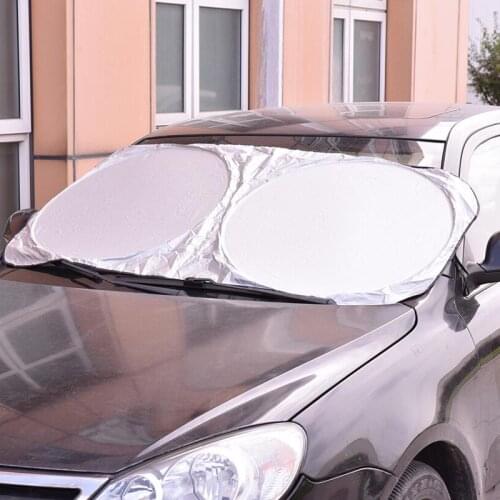 Car Window Film Folding Jumbo Front Rear Car Window Sun Shade Auto Visor Windshield Windscreen Sun Block Cover UV Protect 1PC