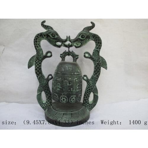 The ancient Chinese folk collection of bronze dragons. The bell NR