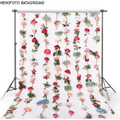 Photography backdrop vinyl 150x200cm Photography Background Red Flowers Baby Shower Photo Studio Props Birthday Party Decor Prop