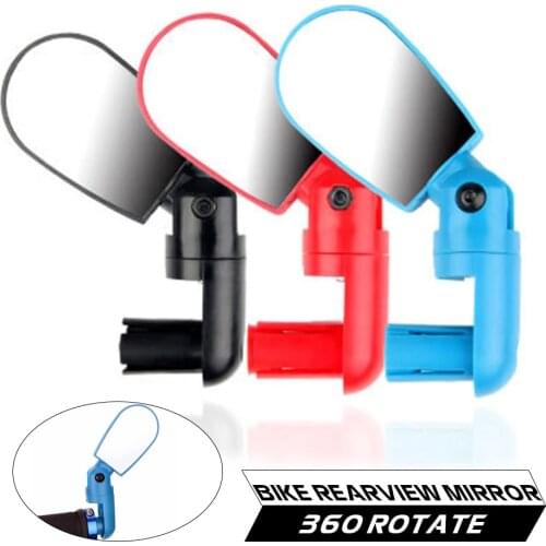 Glass Bike Rearview Mirror 360 Rotate Bicycle Cycling Road Mountain Bike Handlebar Wide Angle Rear View Mirrors