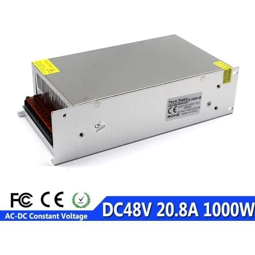1000W 48V 20A Single Output Switching power supply Driver Transformers 110V 220V AC to DC48V smps For CNC Machine Motor Led CCTV