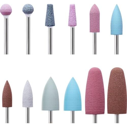 20 Types Drill Bit Rubber Polishing Tool Deburring Quartz Grinding Head Universal Electric Drill Bits Nail Accessories