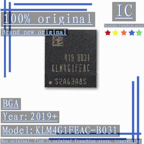 2019+100% Brand new original 1PCS-10PCS KLM4G1FEAC-B031 BGA Mobile memory chip