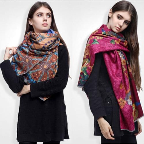 2020 Brand Winter Scarf Women Cashmere Printed Female Shawl Foulard Fashion Bufandas Warm Cape Large Size