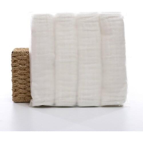 28*50cm/4 strips baby wash towel 100% cotton gauze soft newborn wipes baby towel baby face body care towel white gauze towel
