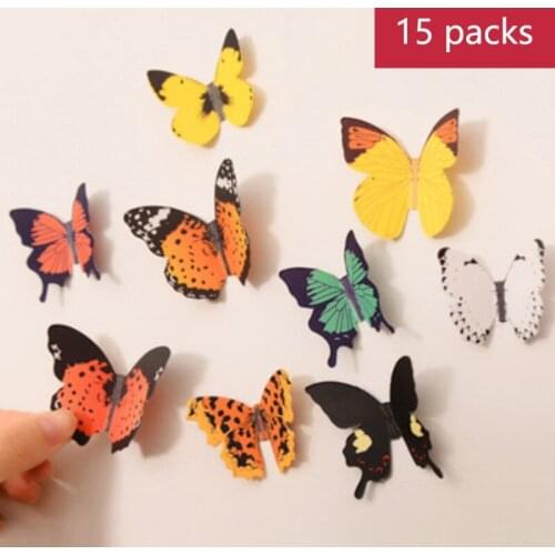 3d Simulation Butterfly Wall Sticker Bedroom Living Room Refrigerator Sticker Stickers Room Decoration Art Poster Classic Butte