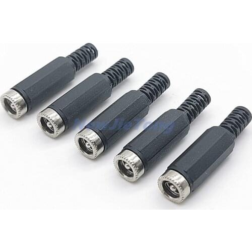 5pcs Female DC Power Jack Plugs Socket Adapter Connector 2.1x5.5mm 2.5 x 5.5mm For Socket Repairs Tool 5.5*2.1mm 5.5*2.5mm