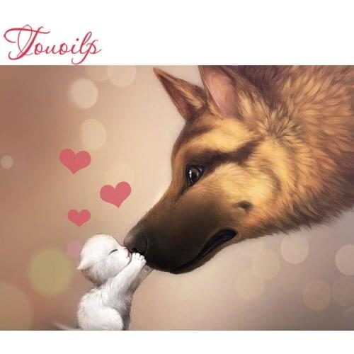 TOUOILP 5d diy diamond painting new york,diamond painting full square,cross stitch pictures,German Shepherd 5D diamond painting