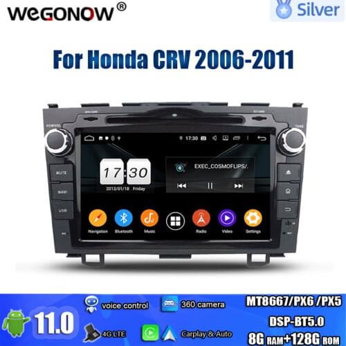 PX6 DSP HD Android 10.0 4GB RAM 64G Octa Core Car DVD Player GPS Map RDS Radio wifi 4G Bluetooth5.0 For Honda CRV CR-V 2006-2011