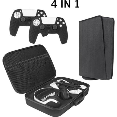 For PS5 Headphones Storage Bag Case With Covers For PS5 Gamepad Console Dustproof Bag Shockproof Anti-fall Travel Carrying Case