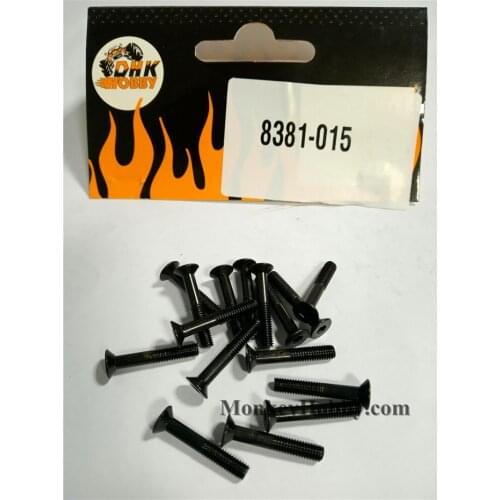 DHK RC CAR PARTS 8381-015 Flathead screw(KM3X18mm) (16 pcs)