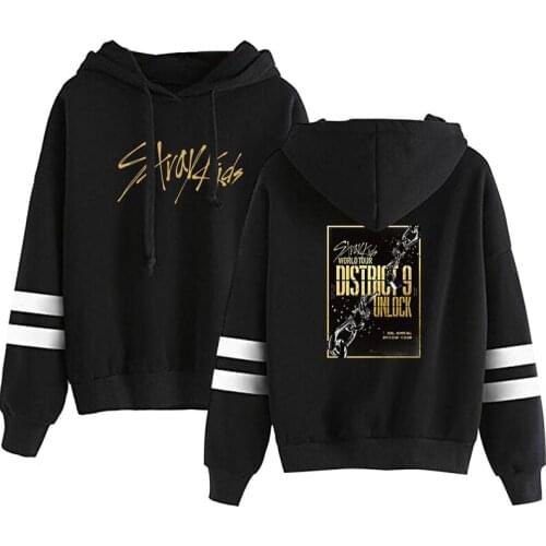 Stray Kids Hoodies World Tour Stray Kids Kpop Women Sweatshirt Long Sleeve Black Tops Letter Printed Hoodies kawaii Oversized