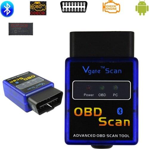 Vgate ELM327 Bluetooth V1.5 OBD2 Car Code Reader Diagnostic Tool For Android ELM 327 V 1.5 bluetooth ODB 2 Diagnostic Scanner