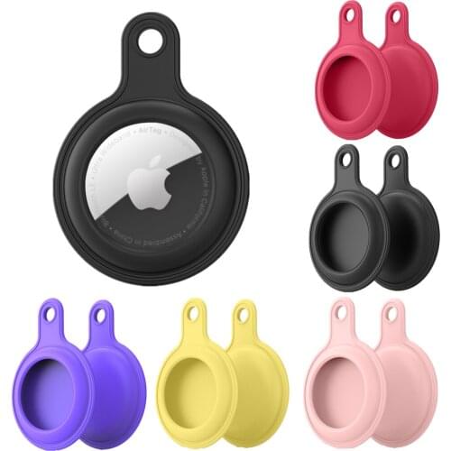 For Apple Inc Airtags Case Compatible with Keychain Airtag Cover Silicone Protective Cases for Apple Airtag