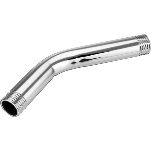 G1/2 inch 15cm Wall Mounted Stainless Steel Shower Head Extension Angled Shower Arm Extra Pipe